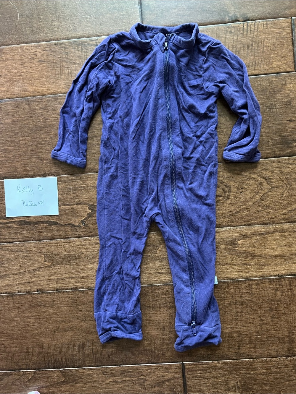 Kyte BABY Deep Purple Zip-Front One-Piece